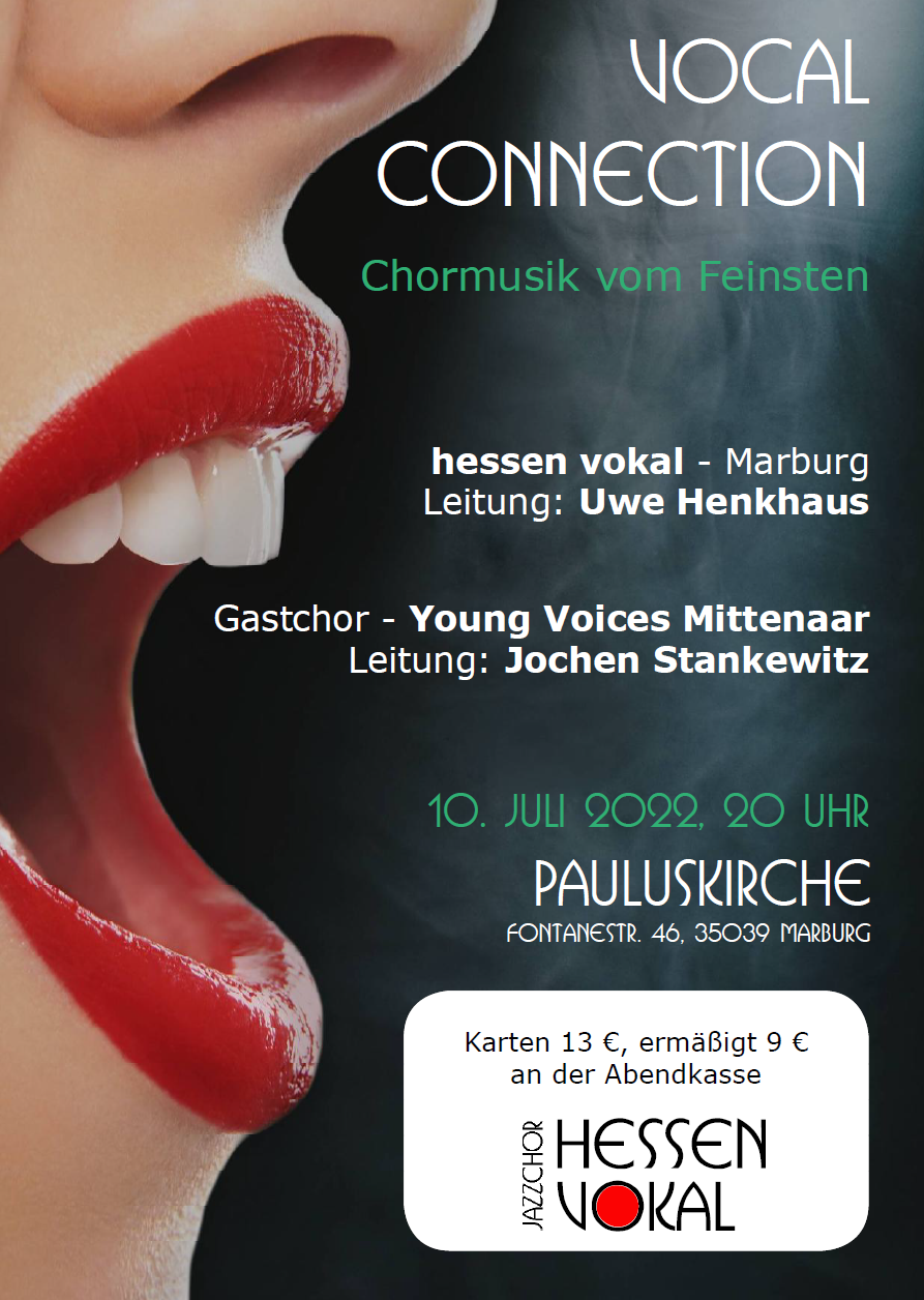 Konzertplakat Vocal Connection 2022